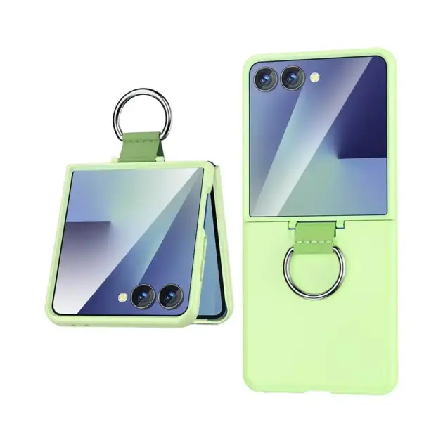 Coque de Protection avec Anneau pour Samsung Galaxy Z Flip 8 Vert Clair (SM-F776)