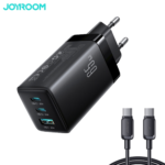 Chargeur Secteur Multi GaN Joyroom 65W avec Câble USB-C vers USB-C 100W 1,2m Noir