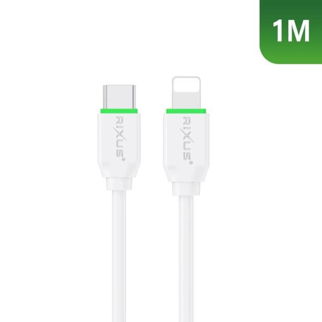 Câble USB-C vers Lightning Charge Rapide et Données Rixus RX2022 1m