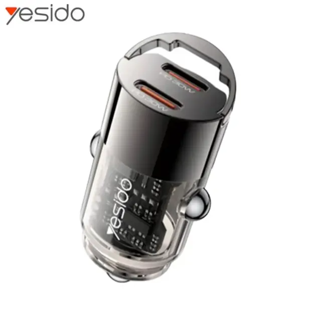 Chargeur Voiture Allume-Cigare Yesido Y69 30W SUPER FAST Noir