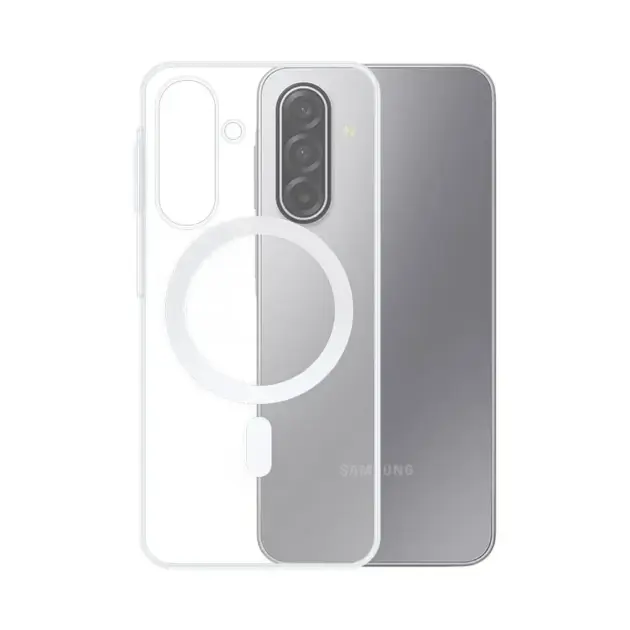 Coque Silicone Compatible MagSafe pour Samsung Galaxy A17 5G Transparent (SM-A176)