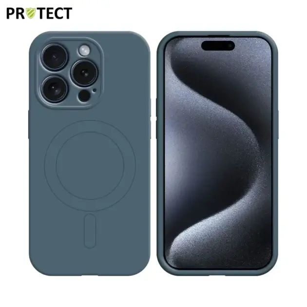 Coque de Protection MagSafe IZ001 PROTECT pour Apple iPhone 15 Pro Max Bleu