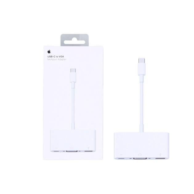 Adaptateur Apple (A1620) USB-C Multiport VGA MJ1L2ZM/A (USB-C, USB-A, VGA) 15cm Blanc