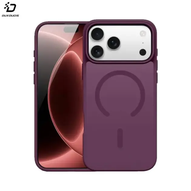Coque de Protection Yind Dux Ducis pour Apple iPhone 17 Pro Max & iPhone 18 Pro Max MagSafe Noir Cerise