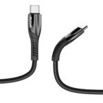 Câble USB-C vers USB-C Charge Rapide Tressé Nylon Rixus RXUC37C 30cm Noir