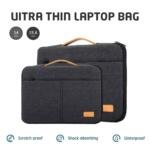 Housse Slim pour Ordinateur Portable 15-15,6 Pouces Gris Foncé — MacBook Pro M1 M2 M3 Max et Laptops