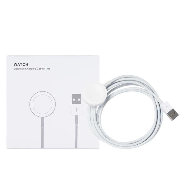 Câble Chargeur Magnétique Montre Connectée vers USB-A 1m Blanc