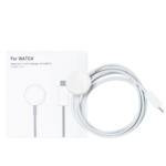 Câble Chargeur Magnétique Montre Connectée vers USB-C 1m Blanc