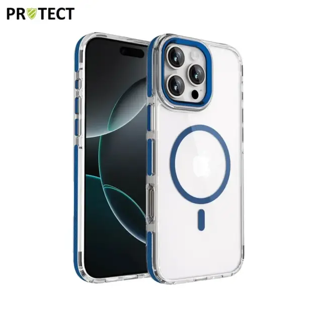 Coque de Protection MagSafe MS01 PROTECT pour Apple iPhone 16 Pro Bleu