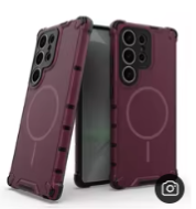 Coque magnétique antidérapante MagSafe pour Samsung Galaxy S25 Ultra - Prune