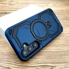 Coque blindée antichoc MagSafe pour Samsung Galaxy S25 Ultra - Bleu Foncé