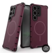 Coque magnétique antidérapante MagSafe pour Samsung Galaxy S26 Ultra - Prune