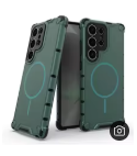Coque magnétique antidérapante MagSafe pour Samsung Galaxy S24 Ultra - Vert Foncé